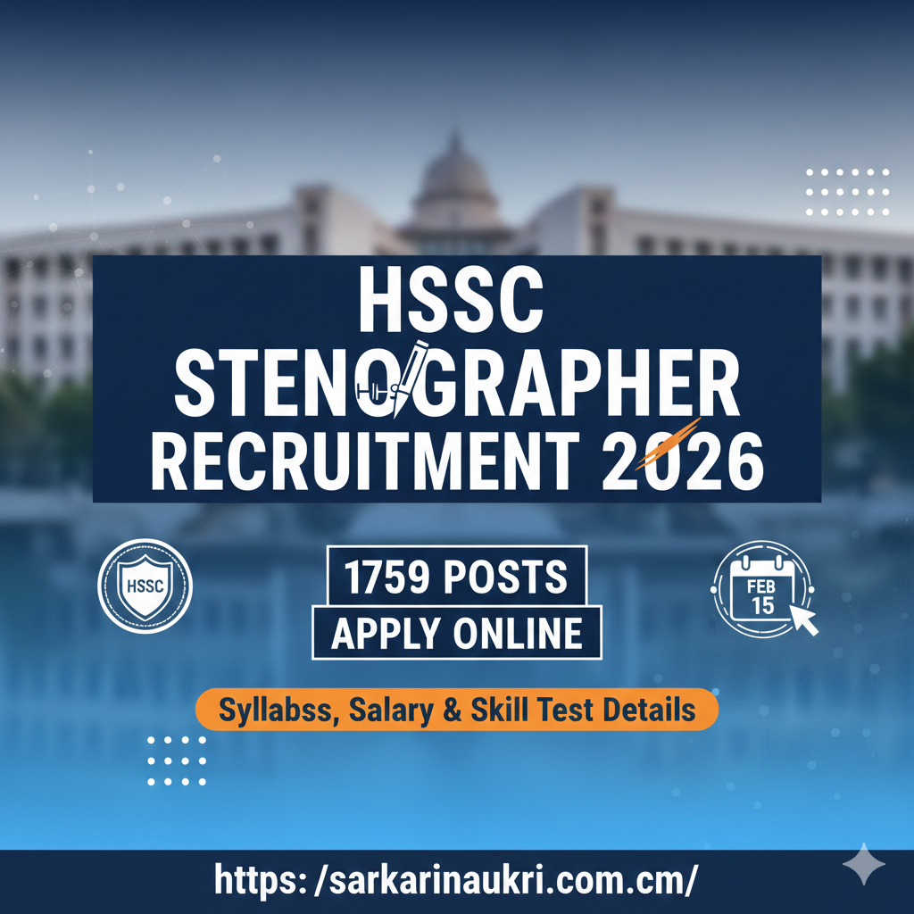 HSSC Stenographer Recruitment 2026