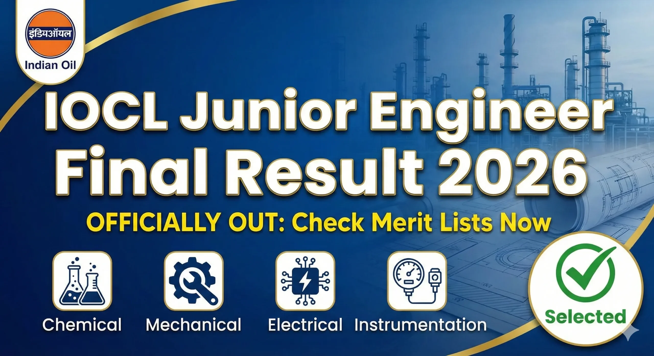 IOCL Junior Engineer Result 2026 Released
