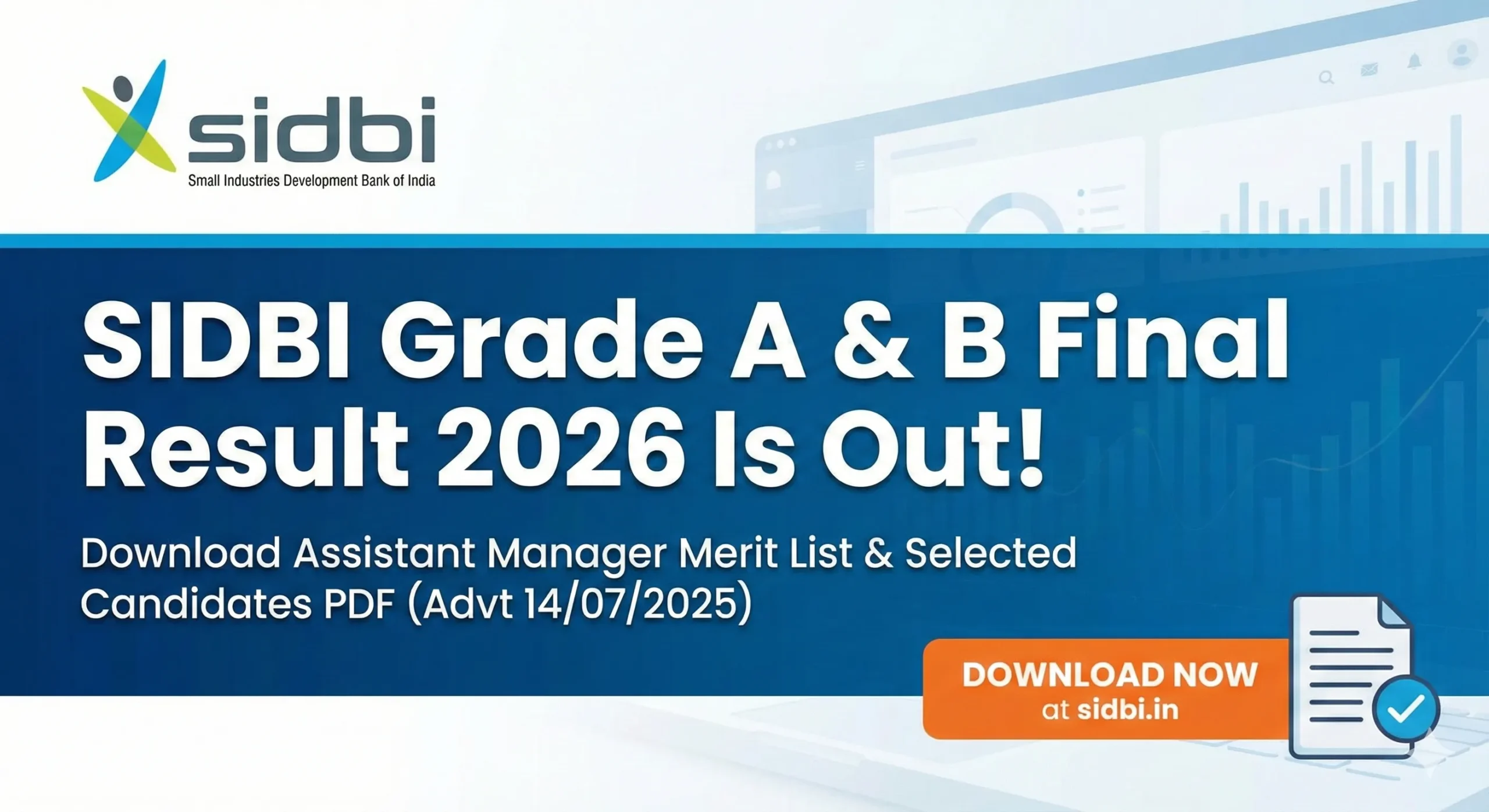 SIDBI Assistant Manager Final Result 2026 Declared
