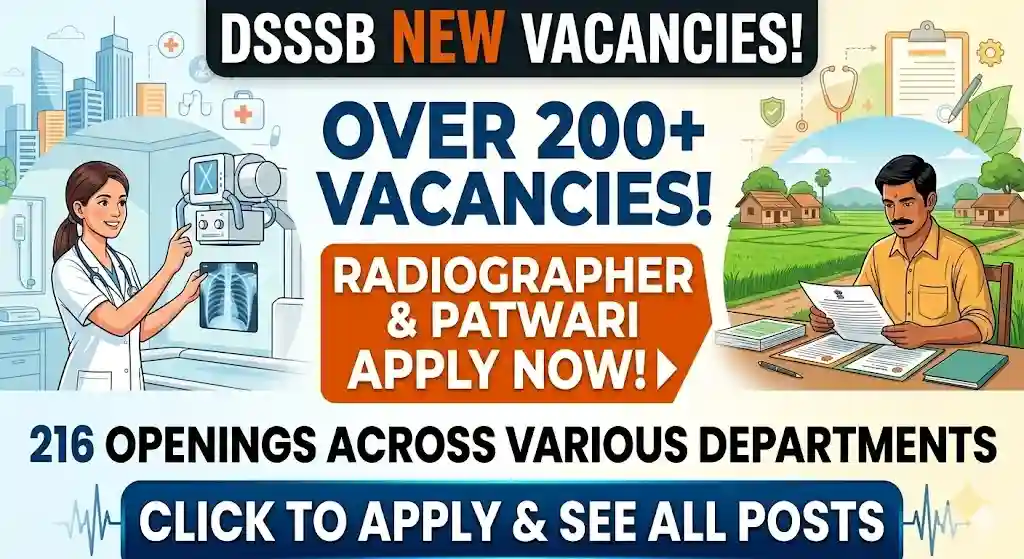 Delhi DSSSB Various Post Recruitment 2026 OARS Apply Online Portal