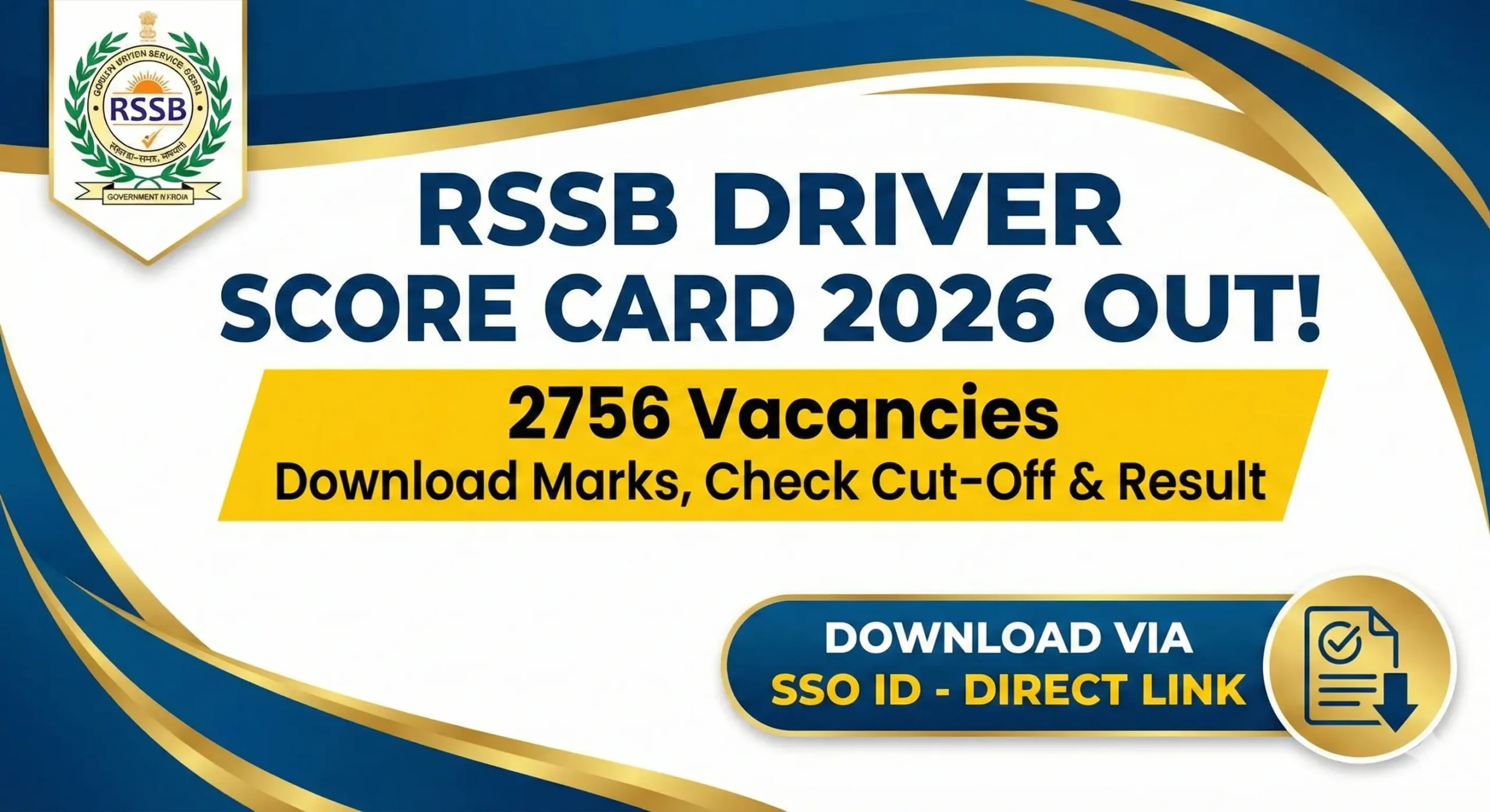 RSSB Driver Score Card 2026 Download Link for Rajasthan Vahan Chalak Recruitment