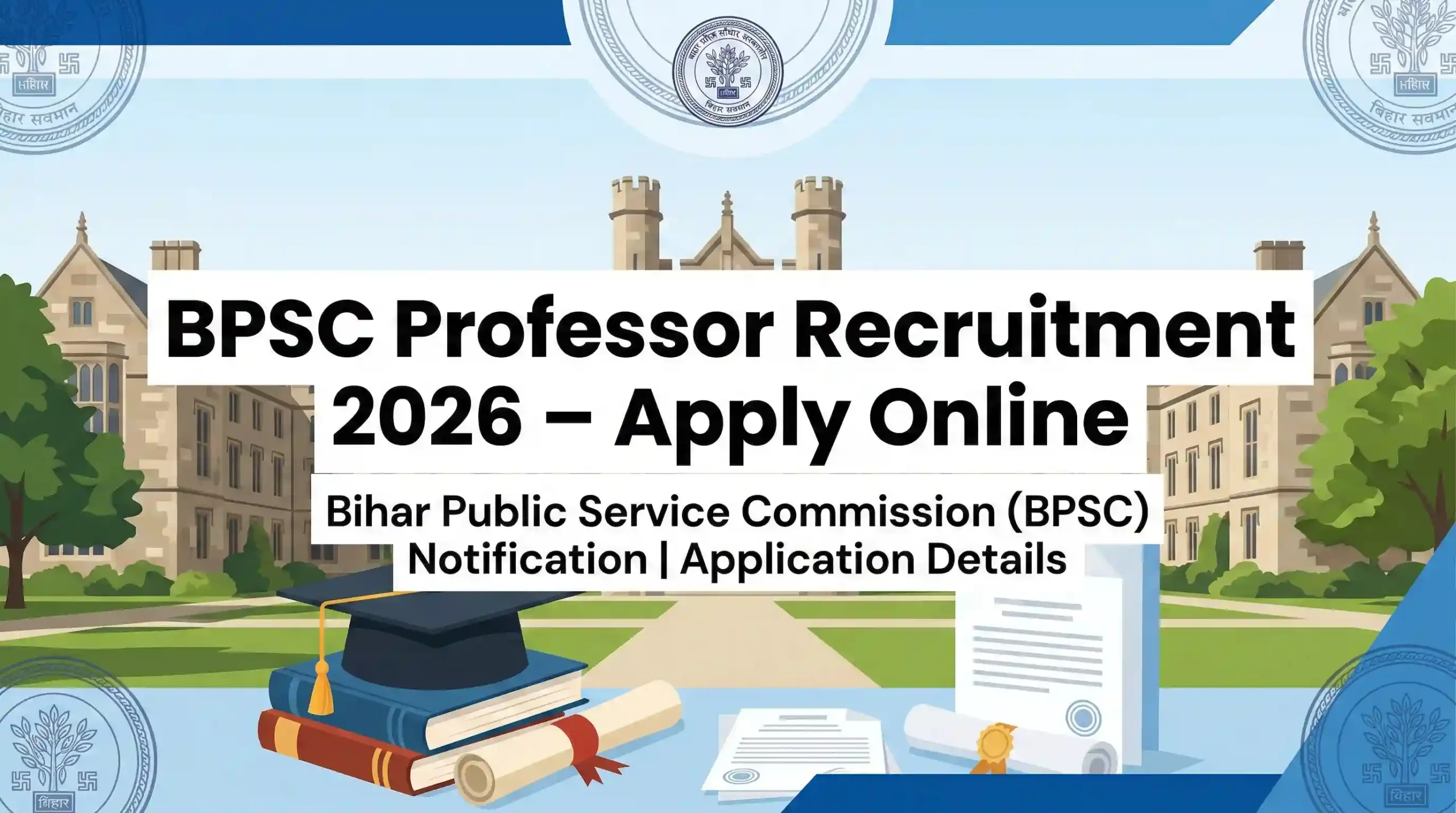 Bihar Public Service Commission BPSC Professor Recruitment 2026 notification – vacancy details, eligibility criteria and online application process.