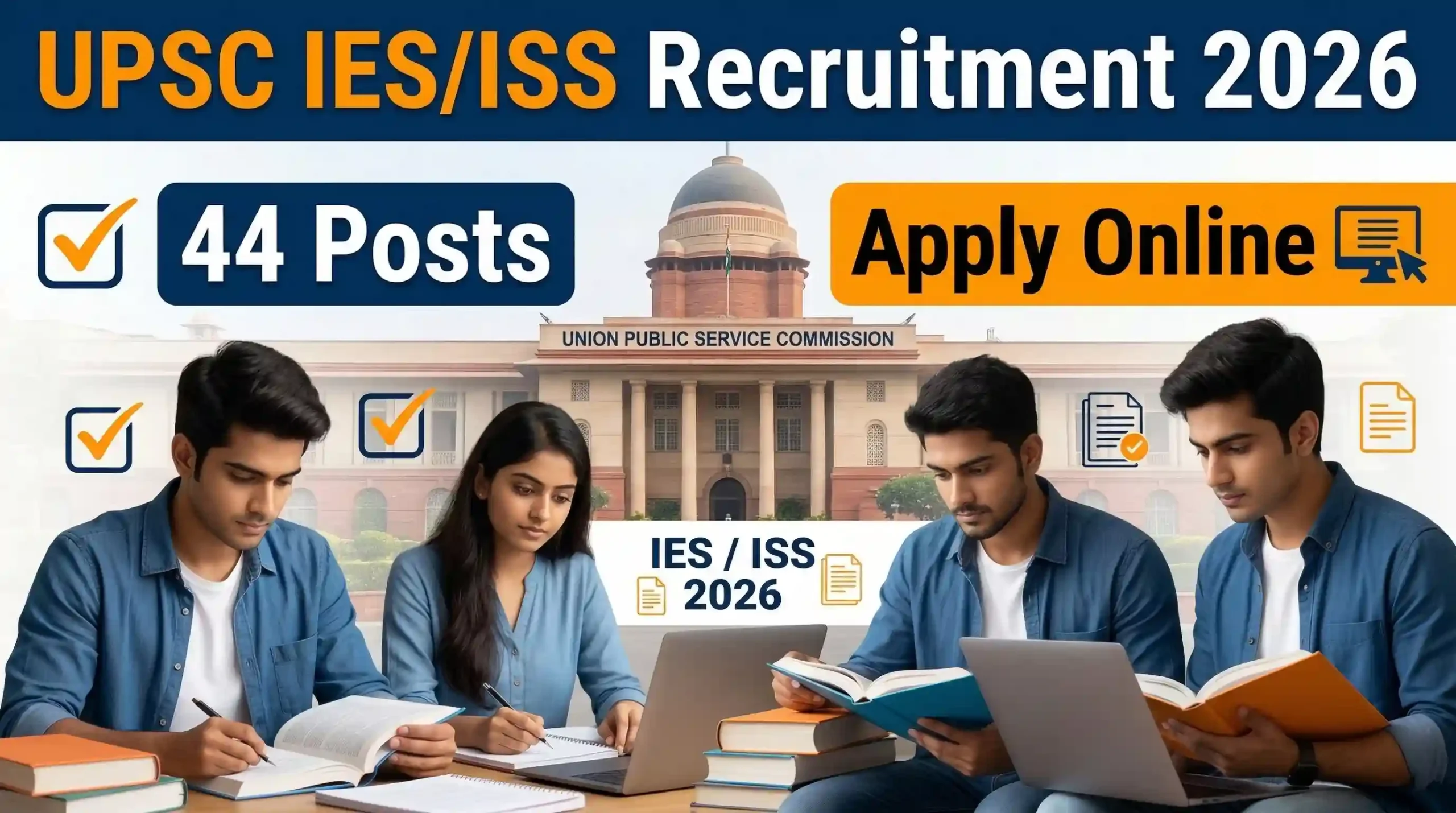 UPSC IES ISS Recruitment 2026 Apply Online 44 Post