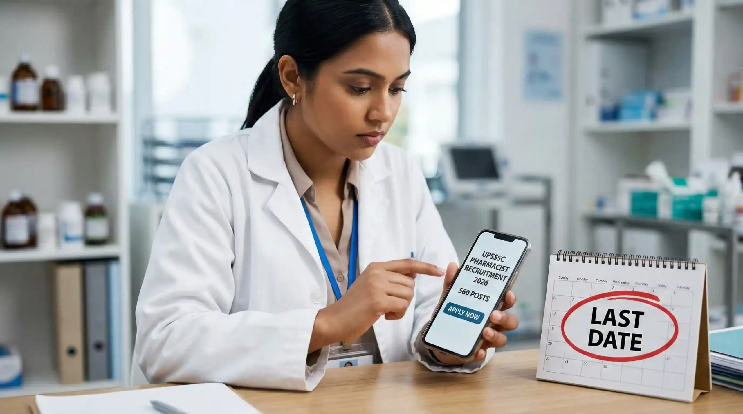Uttar Pradesh Subordinate Services Selection Commission UPSSSC Pharmacist Recruitment 2026 notification for 560 posts – apply online details and eligibility criteria.