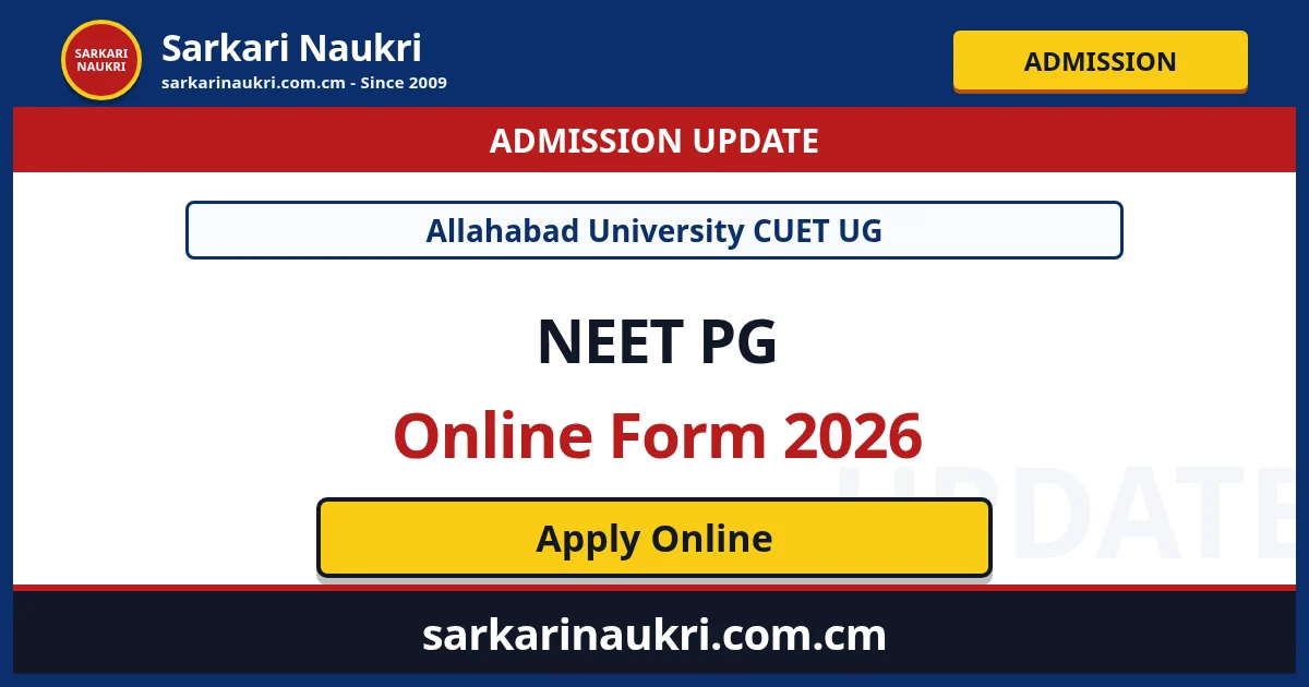 NEET PG Online Form 2026 - Sarkari Naukri