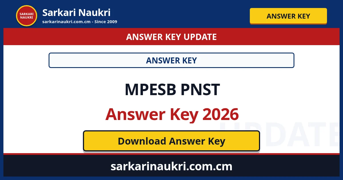 MPESB PNST Answer Key 2026 - Sarkari Naukri